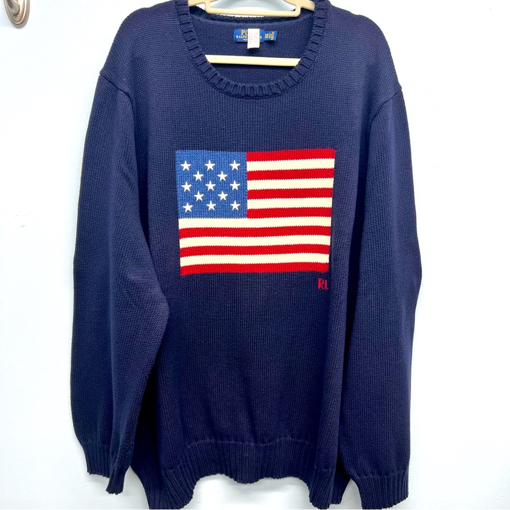 Ralph Lauren Polo American Flag Sweater size 5X